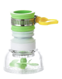 360 Degree Rotatable Water Saving Tap for Kitchen Faucet Aerator Diffuser Faucet Nozzle Filter (green with filter)