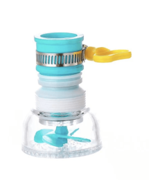 360 Degree Rotatable Water Saving Tap for Kitchen Faucet Aerator Diffuser Faucet Nozzle Filter (Blue with Filter)