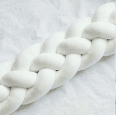 Heightening Baby Braided Crib Bumpers 4 Strip Knot Long Pillow Cushion Bedding Room dector Homejoy