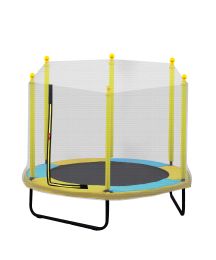Kids Trampoline for Toddlers with Net, 60in Toddler Trampoline with Enclosure, Mini Trampoeline Indo