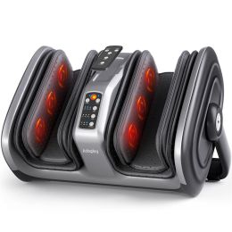 Foot Massager (Black) with Air Compression & Heat, 3D Massage System