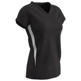 Champro SPIKE Ladies Volleyball Jersey Black White Xlarge