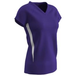 Champro SPIKE Ladies Volleyball Jersey Purple White Xlarge
