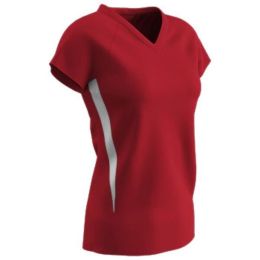 Champro SPIKE Ladies Volleyball Jersey Scarlet White 2XL